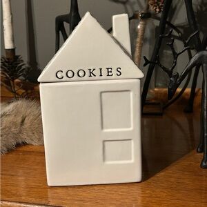 Hearth & Hand White Ceramic 'Cookies' House Cookie Jar